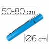 Portaplanos plastico liderpapel diametro 6 cm extensible hasta 80 azul - PP07
