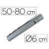 Portaplanos plastico liderpapel diametro 6 cm extensible hasta 80 gris - PP06
