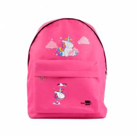 Cartera escolar liderpapel mochila unicornio color rosa 380x280x120mm