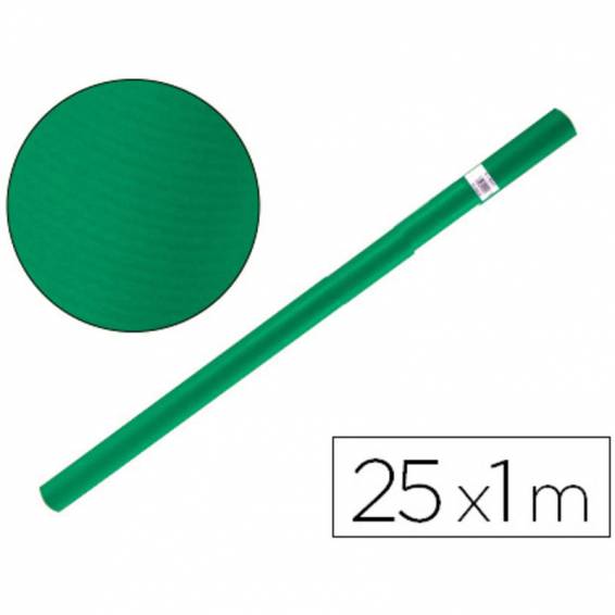 Papel kraft liderpapel verde musgo rollo 25x1 mt
