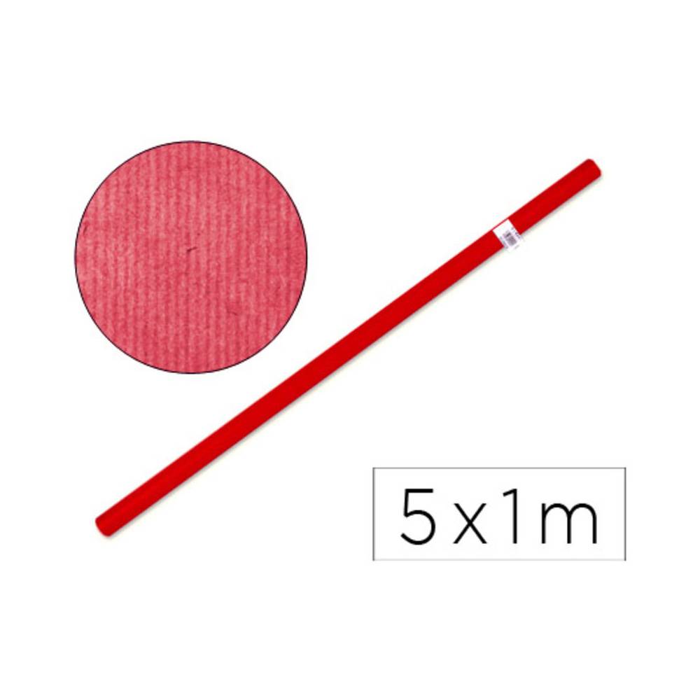 Papel kraft liderpapel rojo rollo de 5x1 mt
