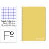 Cuaderno espiral liderpapel folio witty tapa dura 80h 75gr cuadro 4mm con margen color amarillo - BV01