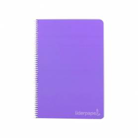 Cuaderno espiral liderpapel a5 micro witty tapa dura 140h 75gr cuadro 5mm 5 bandas 6 taladros colores surtidos