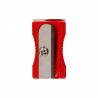 Sacapuntas liderpapel metalico cuña 1 uso color rojo - SA15