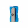 Sacapuntas liderpapel metalico cuña 1 uso color azul - SA16
