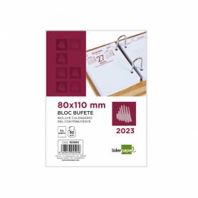Bloc bufete liderpapel 2023 80x110 mm papel 80 gr texto en catalan
