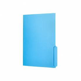 Subcarpeta cartulina liderpapel folio pestaña inferior 240g/m2 azul