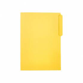 Subcarpeta cartulina liderpapel folio pestaña superior 240g/m2 color amarillo