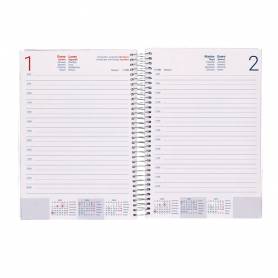 Agenda espiral liderpapel tinos a4 2024 dia pagina portada polipropileno personalizable papel 70 gr - 