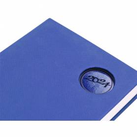 Agenda encuadernada liderpapel kilkis 15x21 cm 2024 dia pagina color azul papel 70 gr - 