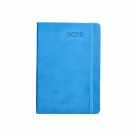 Agenda encuadernada liderpapel esparta 15x21 cm 2024 dia pagina con gomilla color azul papel 70 gr - 