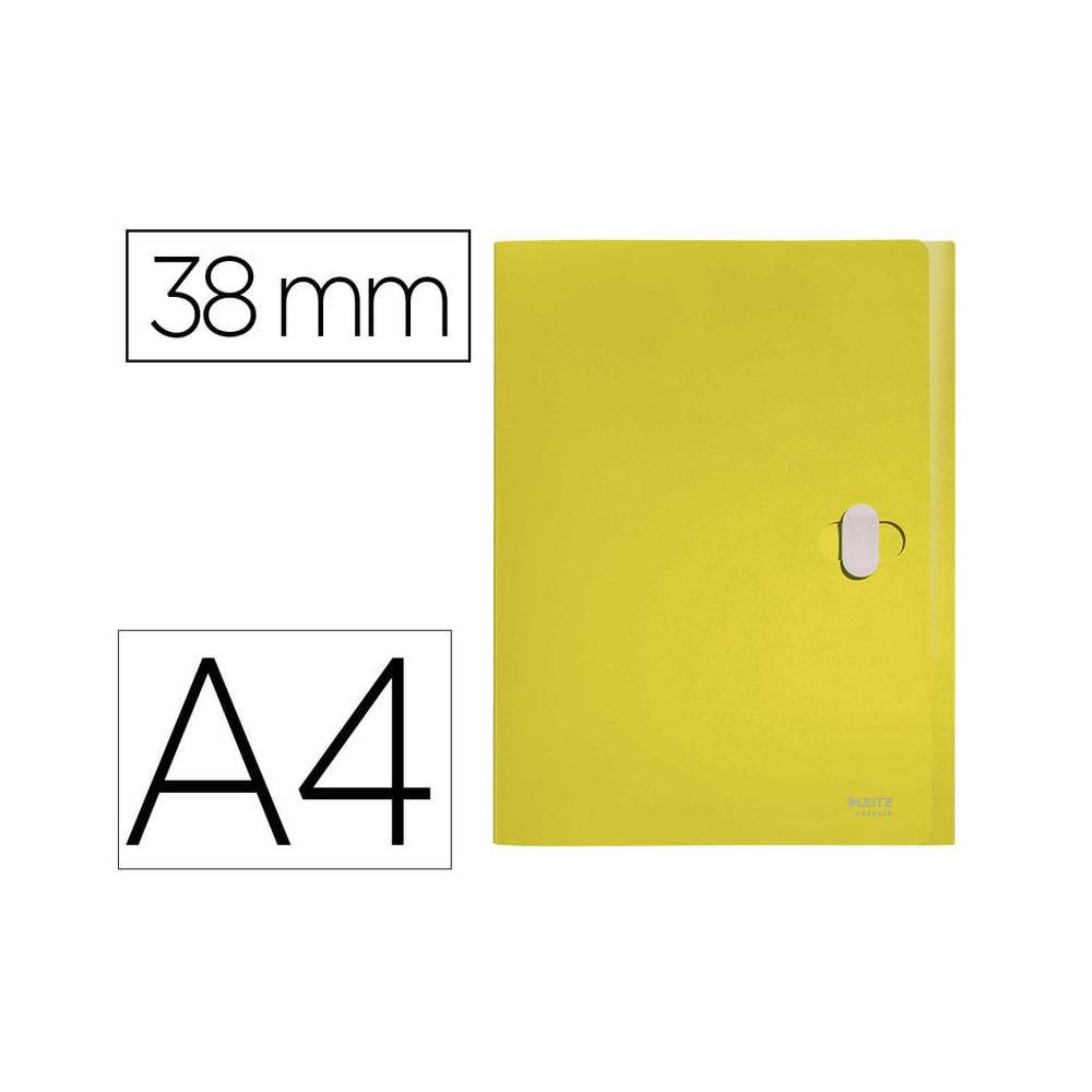 Carpeta de proyectos leitz recycle din a4 polipropileno lomo 38 mm amarillo - 46230015