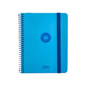 Agenda escolar antartik curso 23-24 semana vista a6+ papel 100gr 156 paginas sobre marcapaginas y pegatinas azul - AS05AZ