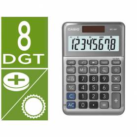 Calculadora casio ms-80f sobremesa 8 digitos tax + - color plata - MS-80F