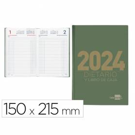 Dietario liderpapel 15x21,5 cm 2024 cuarto color verde papel 70 gr - 
