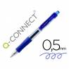 Boligrafo q-connect sigma retractil con sujecion de caucho tinta gel 0,5 mm color azul - KF00382