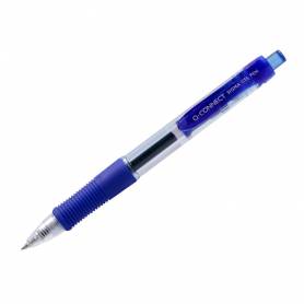 Boligrafo q-connect sigma retractil con sujecion de caucho tinta gel 0,5 mm color azul - KF00382