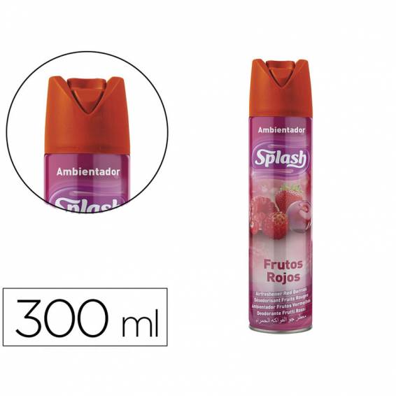 Ambientador spray splash aroma frutos rojos bote de 300 ml - 88121