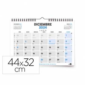 Calendario espiral pared liderpapel clasico 2024 para escribir 44x32 cm papel 70 gr - 