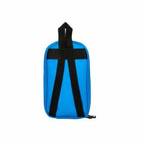 Bolso escolar portatodo antartik forma de mochila con bolsillo y 4 departamentos color azul 230x50x120 mm
