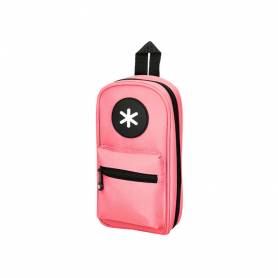 Bolso escolar portatodo antartik forma de mochila con bolsillo y 4 departamentos color coral 230x50x120 mm