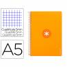KB45 - Cuaderno espiral liderpapel a5 antartik tapa dura 80h 100 gr cuadro 5mm con margen color mostaza