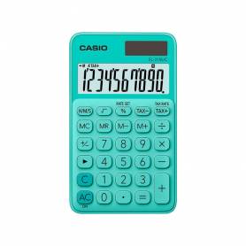 Calculadora casio sl-310uc-gn bolsillo 10 digitos tax +/- tecla color verde
