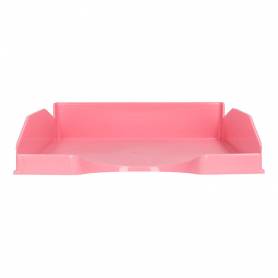 Bandeja sobremesa plastico q-connect rosa pastel opaco 240x70x340mm - KF17161