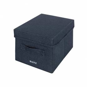 Caja de almacenaje leitz tela con tapa s dos piezas gris - 61460089