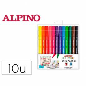 Rotulador alpino textil marker color experience estuche de 10 unidades colores surtidos - AR001089