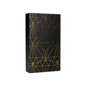 Pluma y estuche belius soiree color art deco negro y dorado tinta azul caja de diseño - BB258