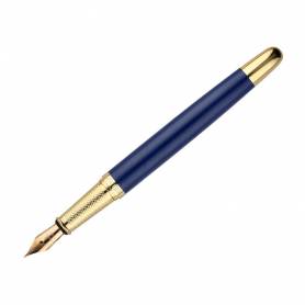 Pluma y estuche belius soiree color art deco azul marino y dorado tinta azul caja de diseño - BB262