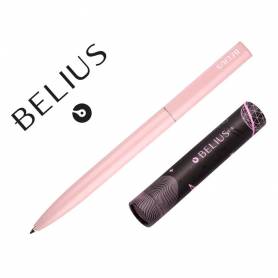 Boligrafo belius rocket b aluminio color minimalista rosa tinta azul caja cilindrica - BB292