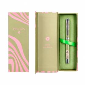Roller belius ink dreams aluminio color verde matcha y rosa plateado frase interior tinta negra caja de diseño - BB300