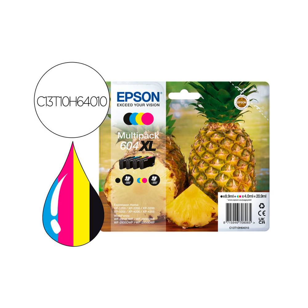 Ink-jet epson 604xl expression home xp-2200   2205   3200   3205   4200   4205   wf-2910 series pack de - C13T10H64010