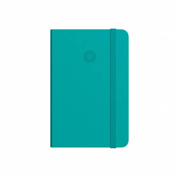 Cuaderno con gomilla antartik notes tapa dura a5 hojas lisas turquesa 100 hojas 80 gr fsc - TW65