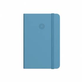 Cuaderno con gomilla antartik notes tapa dura a6 hojas cuadricula azul claro 100 hojas 80 gr fsc - TW83