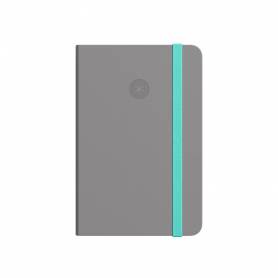 Cuaderno con gomilla antartik notes tapa dura a4 hojas puntos gris y turquesa 100 hojas 80 gr fsc - TX11