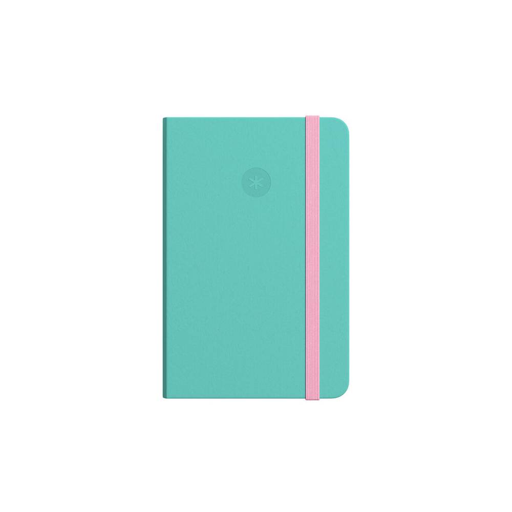 Cuaderno con gomilla antartik notes tapa dura a5 hojas lisas rosa y turquesa 100 hojas 80 gr fsc - TX26