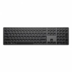 Teclado hp 975 dual inalambrico bluetooth 5.0 retroiluminacion usb-c color gris - 3Z726AA