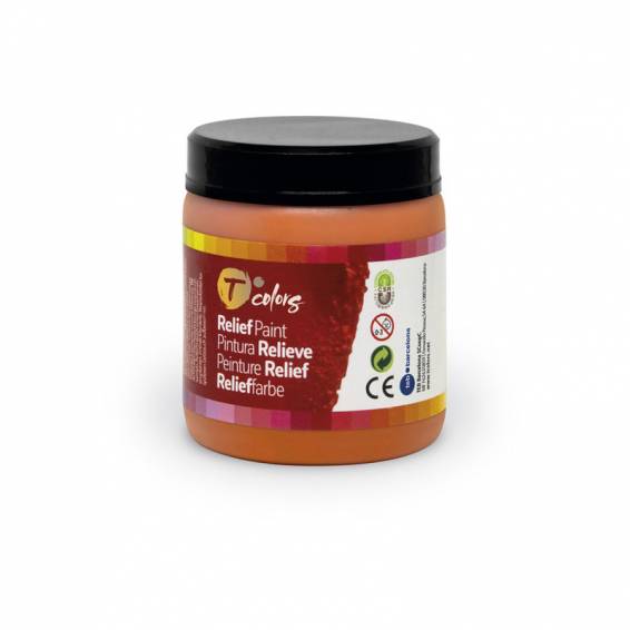 Pintura relieve tcolors naranja bote de 250 ml - 