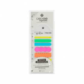 Bloc de notas adhesivas carchivo ingeniox irregular colores neon - 66173199