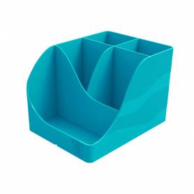 Cubilete portalapices exacompta wave skandi plastico reciclado color azul pacifico - 69534D