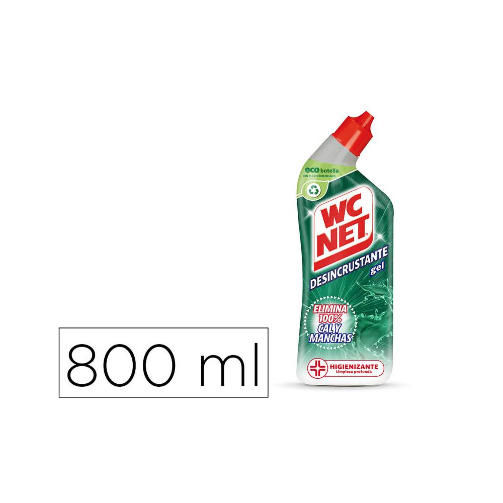 Limpiador de inodoros wc net gel energy desincrustante botella de 800 ml - 7000065
