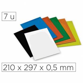 Iman faibo recortable 210x297x0,5 mm pack de 7 unidades colores surtidos - 7597
