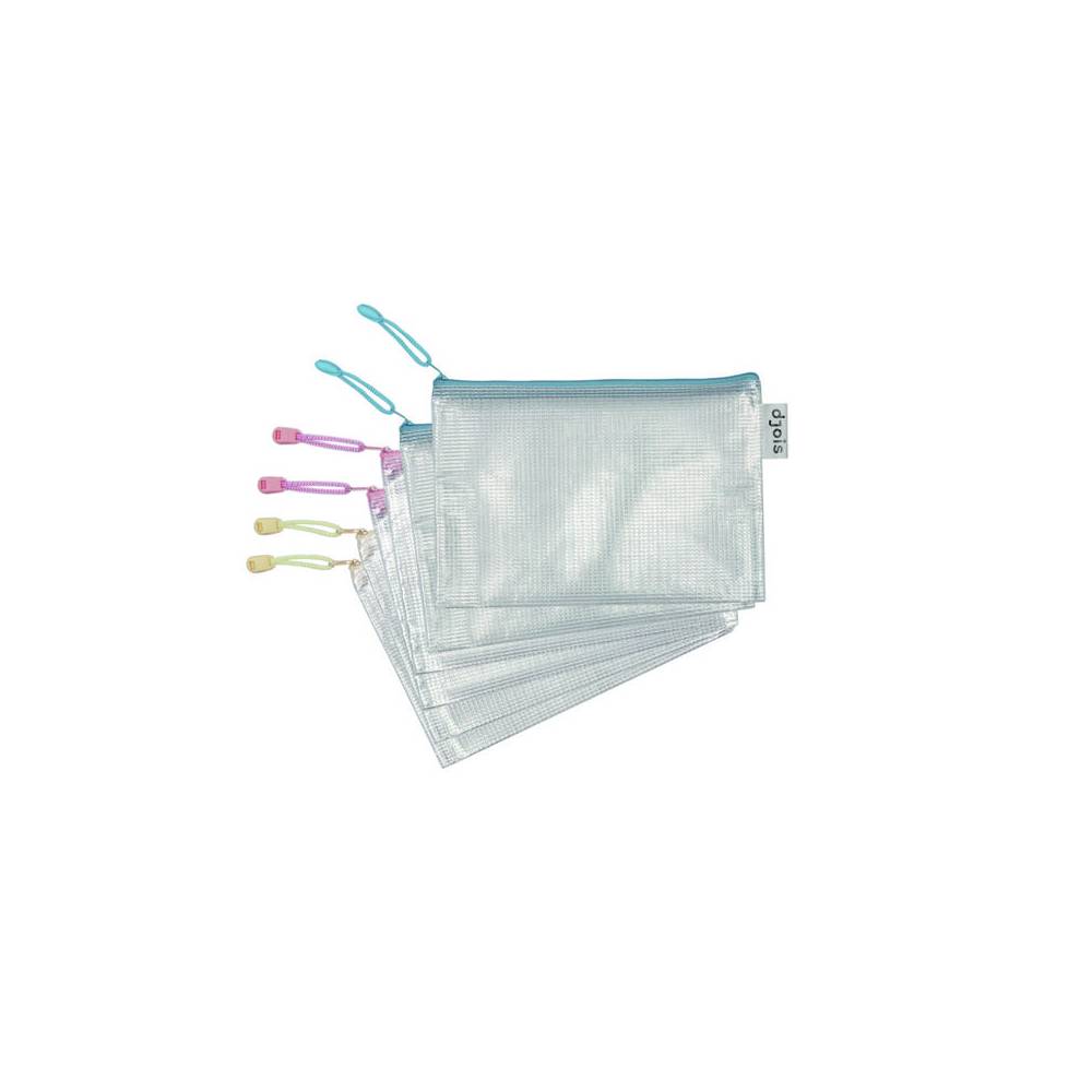 Bolsa multiusos tarifold zipper con cremallera din a5 pack de 6 unidades colores pastel surtidos - 509020