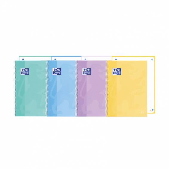 Cuaderno espiral oxford europeanbook 1 touch din a5+ 80 hojas puntos colores surtidos - 400184541
