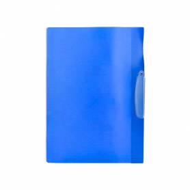 Carpeta beautone dossier pinza lateral 48382 polipropildin-a4 azul pinza giratoria -pack de 10 retractilado - 