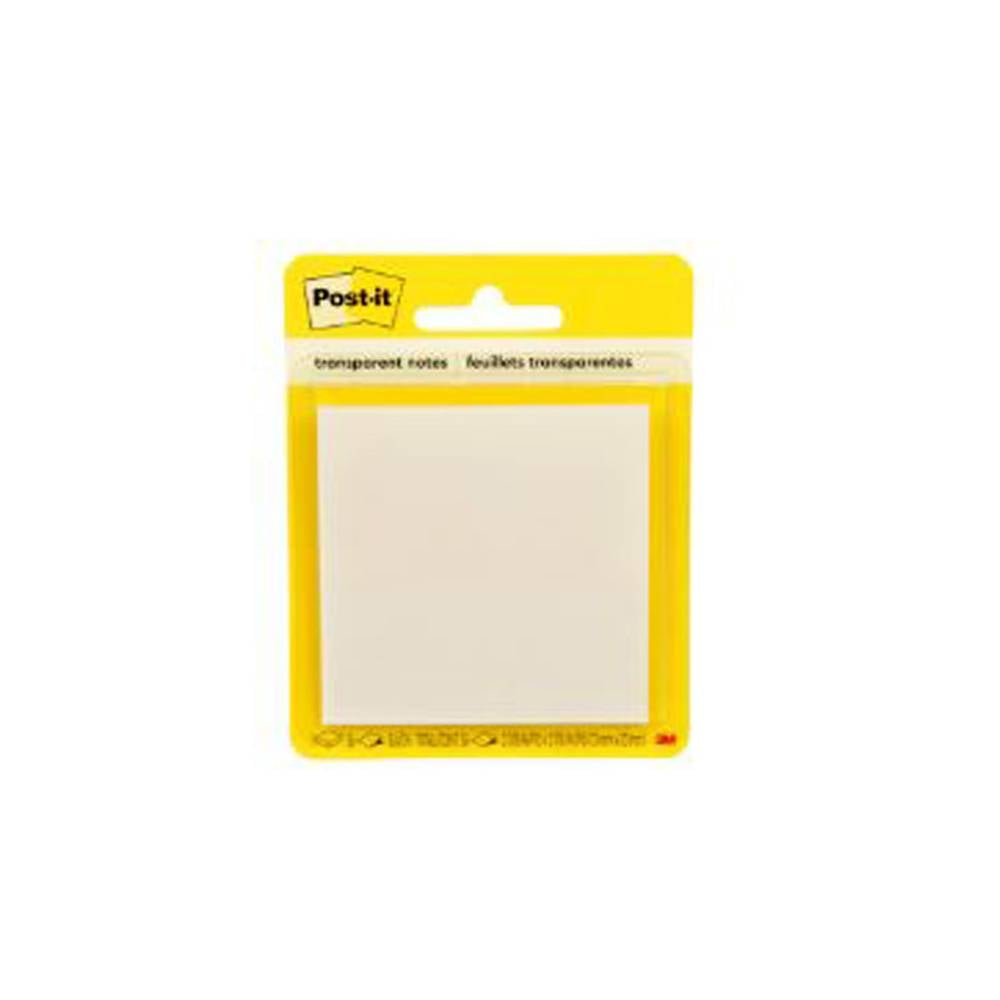 Bloc de notas adhesivas quita y pon post-it 600 transparente 73x73 mm con 36 hojas - 7100241321