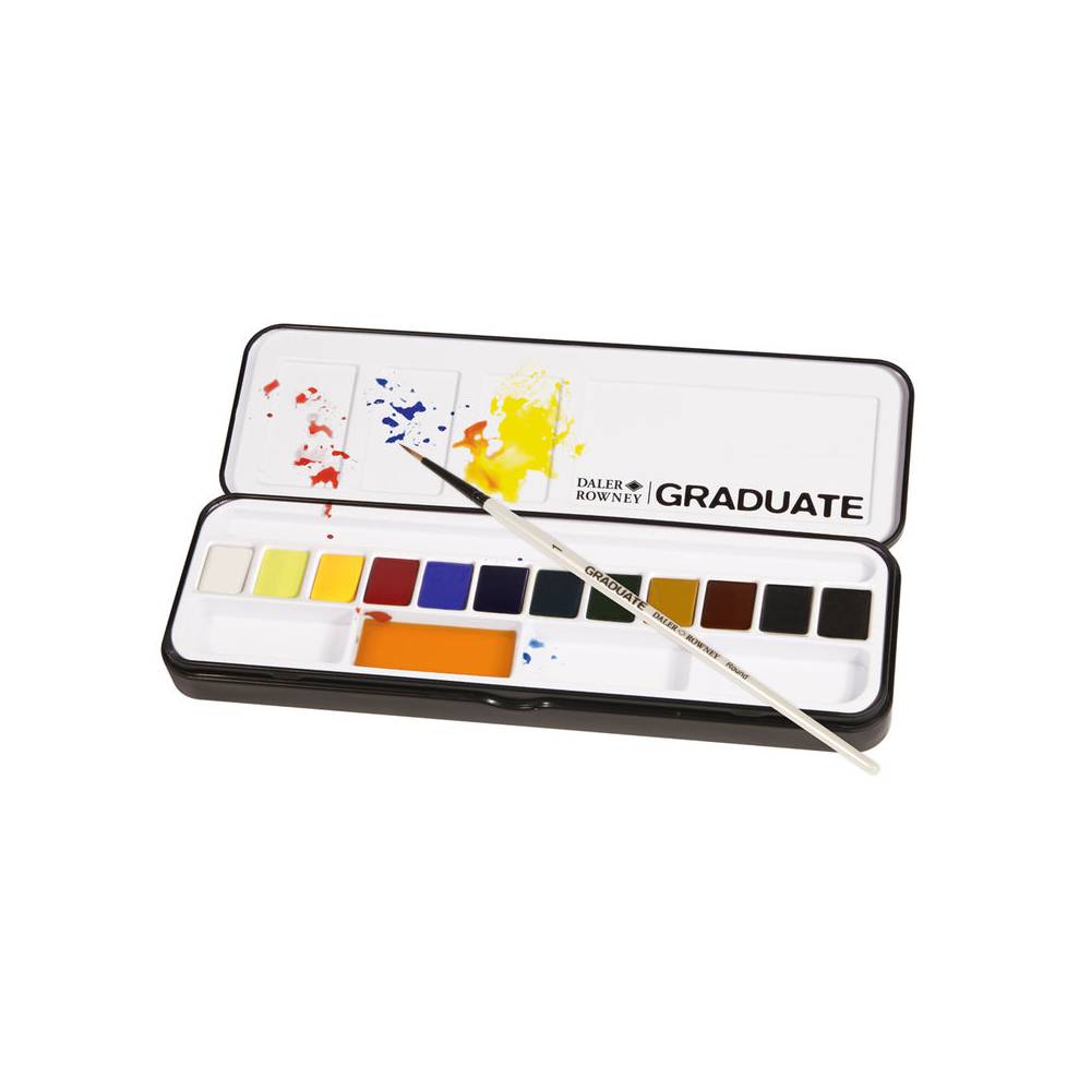 Acuarela daler rowney graduate caja metal de 12 unidades colores surtidos - D135900012